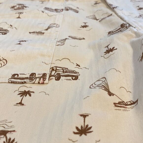 mutual weave Mens Chino Fatigue Shorts Tropical Print Size 38 - Picture 4 of 12